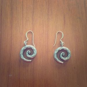 Spiral playful dangly earrings